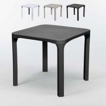 Grand Soleil - 14 Mesas olé Bar Poliratán Cuadradas 80x80 oferta stock - Negro