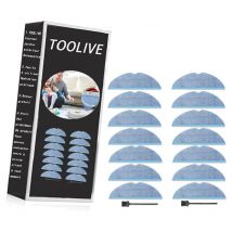 Toolive - 14 Stück Wischtücher für Roborock S7 S7+ T7 T7 Plus S8 Wischtücher Wischmop (Mikrofaser-Wischtuch Ersatz)