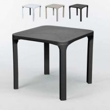 Grand Soleil - Table bar café Polyrotin 80x80cm Jardin Terrasse Olè - Noir