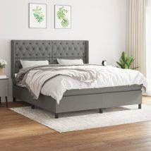 Kalisse - Furniture Limited - Sommier à lattes de lit avec matelas Gris fon