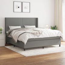 Kalisse - Furniture Limited - Sommier à lattes de lit avec matelas Gris fon
