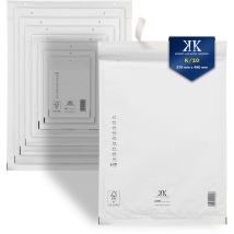 Kk Verpackungen - 1400 Luftpolster-Versandtaschen K10 K/10 370x480mm (Außenmaß) Weiß