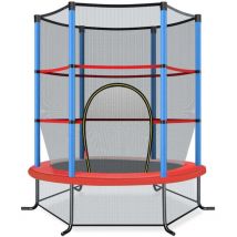 Northix - 140cm gartentrampolin mit sicherheitsnetz trampolin bis 135kg belastbar fur kinder ab 3 jahre marineblau 88306280 88306280 88306280