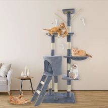 Day Plus - 140cm Pet Cat Tree Climbing Tower Activity Centre Kitten Tall Scratching Post