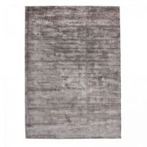 Impalo - Tapis salon et chambre en viscose 170x240 marron fait à la main motif uni neo +