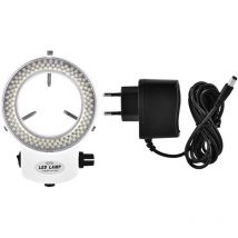 Osuper - Anneau Lumière Réglable pour Microscope - 144 led - Source de Lumière Lumineux - Blanc
