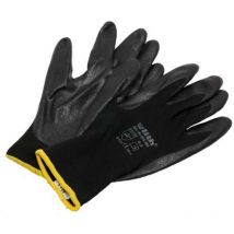 144 Paar Ulith Arbeitshandschuhe Nitril Schwarz Cat2 Nylon Strickbund En388 Gr.9