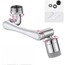 Coocheer - 1440 Grad Drehbarer, Ausziehbarer Multifunktions-wasserhahn, 1080 Grad Drehbarer Magischer Wasserhahn, Wasserhahnbelüfter Mit Zwei 