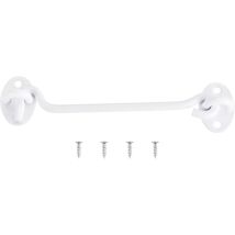 148 Mm Edelstahl-haken- Und Ösenriegel Für Scheunentüren, Fenster, Hüttentüren, Schiebetüren, Weiß