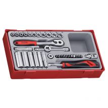 Teng TT1435 TT1435 4-13mm Socket Set, 35 Piece - 1/4in Drive TENTT1435