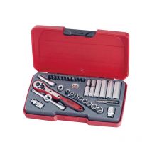 Tengtools - Teng T1435AF T1435AF Socket Set of 35 a/f 1/4in Drive TENT1435AF
