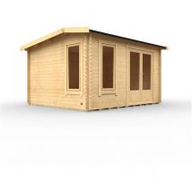 14ft x 12ft (4150mm x 3550mm) Horsforth "The Snowdon" 28mm Log Cabin With 2 Opening Windows
