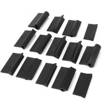 14pcs Bloc de ponçage en caoutchouc Tapis de ponçage flexible Tampon de polissage Outils de travail du bois