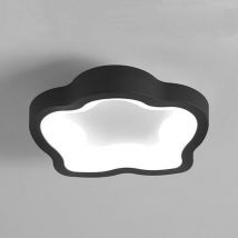 Wottes - 14W led Deckenleuchte Modern Deckenlampe Ø23cm Schwarz für Schlafzimmer Wohnzimmer Balkon Flur Küche - Kaltweiß Licht