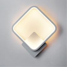 Linghhang - 14W LED-Innenwandleuchte, weiße quadratische Design-Wandleuchte, Warmweiß Naturweiß Kaltweiß Drei Beleuchtungsmodi, RA≥85 Wandlampe