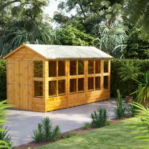 14x6 Power Apex Potting Shed Double Doors