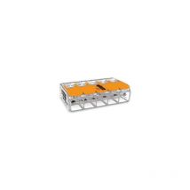 Toolland - borne de raccordement compact - pour tous types de conducteurss - max. 6 mm² - 5 conducteurs - boîtier transparent