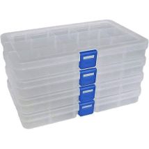 15 Fächer X 4, Transparente Aufbewahrungsbox Aus Kunststoff Für Schmuck Und Werkzeug, Verstellbar, Mehrzweckbehälter