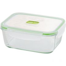 1,5 Liter 2-in-1 rechteckiger Glasbehälter.