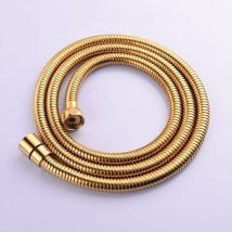 Rosemary - LaBlanc – 1,5 m (59 Zoll) goldener, knickfester, flexibler Duschschlauch aus Edelstahl mit massivem Messinganschluss