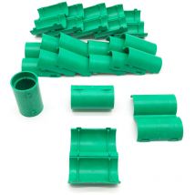 15 Manchons de Raccordement pour Gaine Electrique et Tube d. 25 mm x l. 50 mm (Vert) - 100% Français - Parfaits pour Gaine et Tube, Connexions