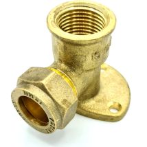 Gedrehter Wandbogen 15x1/2"" GW Kompression – Messing – 15x1/2''