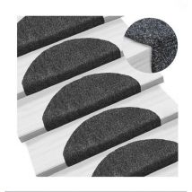 Haloyo - 15 pcs tapis d'escalier tapis marches autoadhésif -insonorisants antidérapants noir
