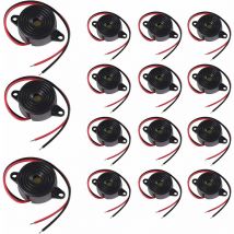 Laoa - 15 pièces DC3V 6 v 9 v 12 v 24 v buzzer électronique, 85dB, buzzer arduino, alarme sonore électronique piézo active tonalité continue