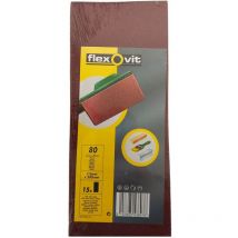 Flexovit - 15 stk Schleifpapier für Schwingschleifer Körnung 80 115mm x 280mm schleifen