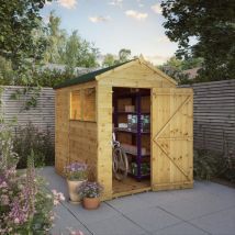 Waltons - 7 x 5 Wooden Garden Shed Shiplap Apex Roof Storage Shed with Windows