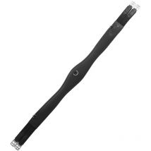 120 cm, Noir: Sangle en cuir de forme anglaise avec élastiques, boucles en acier inoxydable, anneau central et latéral