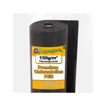 Aquagart - 150 m² feutre de paillage anti-mauvaises herbes, film de paillage, toile de paillage, tissu de sol 150 g, 1 m de large, pes