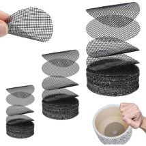 Shining House - 150 Pièces Tampons en Maille pour Pot de Fleur, Grille de Fond d'empotage pour Plantes Ronde Tapis de Pot de Fleur de Jardinage Tapis
