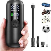 Ugreat - 150 psi elektrische Fahrradpumpe, Autoreifenfüller, 2000 mAh Akku, wiederaufladbarer Luftkompressor, automatische Abschaltung mit Presta und