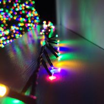 Premier - 1000 led 25m Christmas Outdoor Multi Function Timer Lights in Multicoloured
