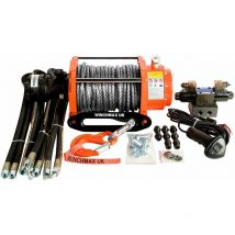 15,000lb (6,804kg) Original Orange Hydraulic Winch. 25m x 12mm Dyneema Rope. Competition Hook. Control System.
