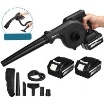 Insma - 1500W Souffleur de feuilles sans Fil Aspirateur Souffleur avec 2x Batterie 22900mah et Chargeur Jmax