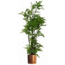 Leaf - 150cm Artificial Natural Moss Base Fern Foliage Plant with Copper Metal Plater
