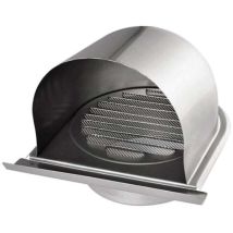150mm Edelstahl Lüftungsgitter, Rundes Außen-kaminhaubengitter, U-lüftungsgitter Mit Insektennetz, Lüftungsgitter Mit 45°-lamellen, Für Küche