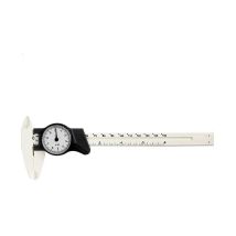 0-150mm Pieds à Coulisse à Cadran Vernier en Plastique Règle Jauge Outils de Mesure Professionnels pour Mesure Dimensionnelle (Blanc)