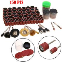 150Pcs Accessoires pour Outils Rotatifs Mandrin/Universels Découpage/Polissage/Perçage/Meulage/Gravure Accessoires d'mini Meuleuse & mini Perceuse
