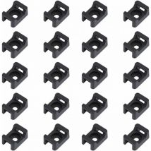 150PCS Attache de câble noir supports 23mmx16mm de type selle support de base de câble