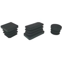 150PZ puntali alettati tondi 26 mm plastica nero