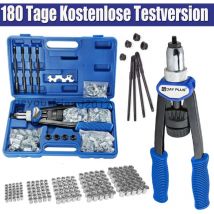 150tlg Einnietmuttern M5-M12 Gewindenieten mit Nietenzange Nietmutternzange Set