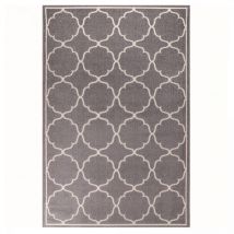 Jadorel - Tapis extérieur kilim Ø150cm gris clair rond kuma