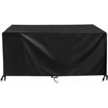150x90x75cm Black 420D Oxford Fabric Waterproof and uv Resistant Garden Table Cover Garden Furniture Dining Table Furniture Cover - with Drawstring