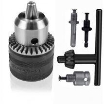 Beijiyi - 1,5–13 mm Zahnkranz-Bohrfutter, SDS-Plus-Adapter, 1/2''-20UNF Bohrfutter, Schnellspannfutter