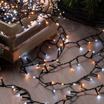 Festive Productions - 7.7m White & Warm White led Christmas Fairy String Lights Indoor Outdoor Tree Decoration