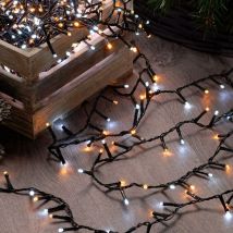 Festive Productions - 15.5m White & Warm White led Christmas Fairy String Lights Indoor Outdoor Tree Decoration