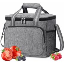 15L Cooler Bag, Insulated Soft Cooler Bag, Foldable Picnic Bag, Large Capacity, Waterproof, Cooler Bag for Meals, Lunch, Office, School, Picnic,